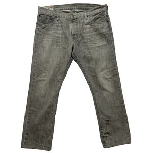 Polo Ralph Lauren Varick Slim Straight Jeans Gray Light Wash Denim Size 38